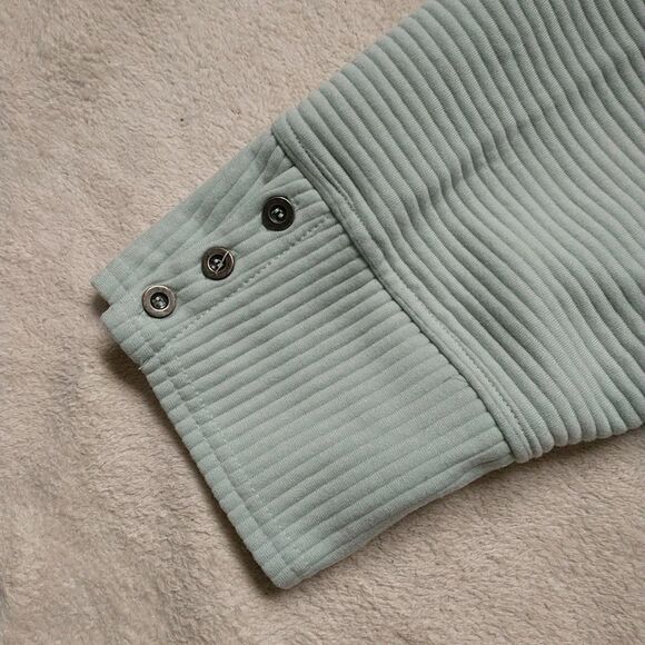 Jane+Delancey Sweatshirt Top Womens 2X Green Short Sleeve Cozy Comfy Stretch - Picture 6 of 9